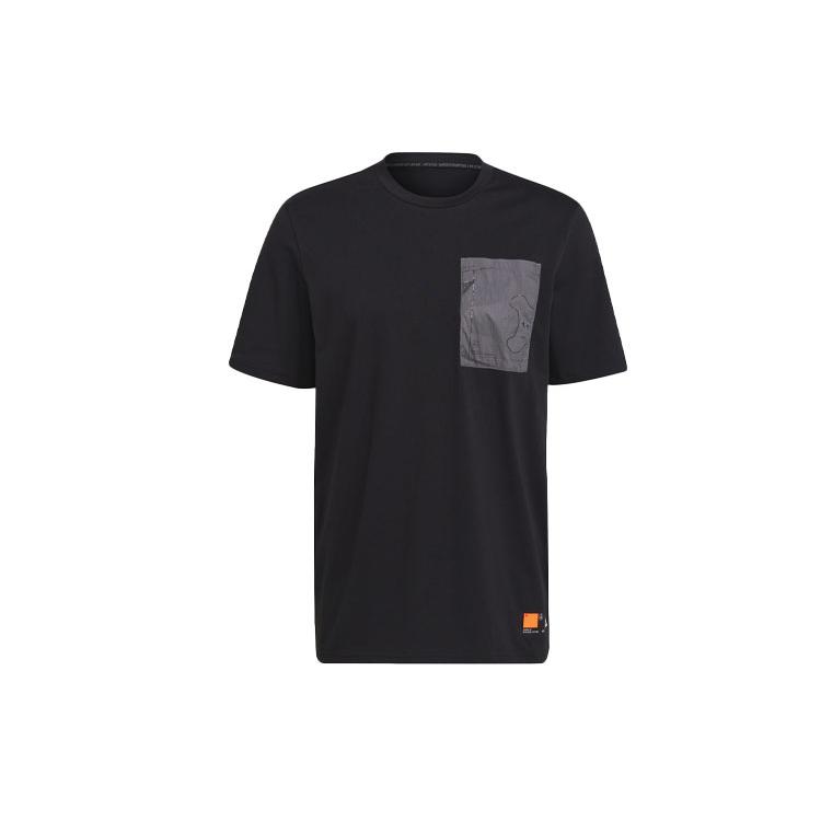 Adidas T Shirts Men's Black Crew Neck Moderate Straight Fit GP9650