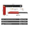 Foldable Multifunction Right Angle Woodworking Ruler with Corner Support and Hole Marking.