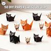 Creative DIY Paper Cats Handmade DIY Paper Cat Dog Dinosaur Folding Animal Folding Craft Paper Set for Home Decoration Gifts