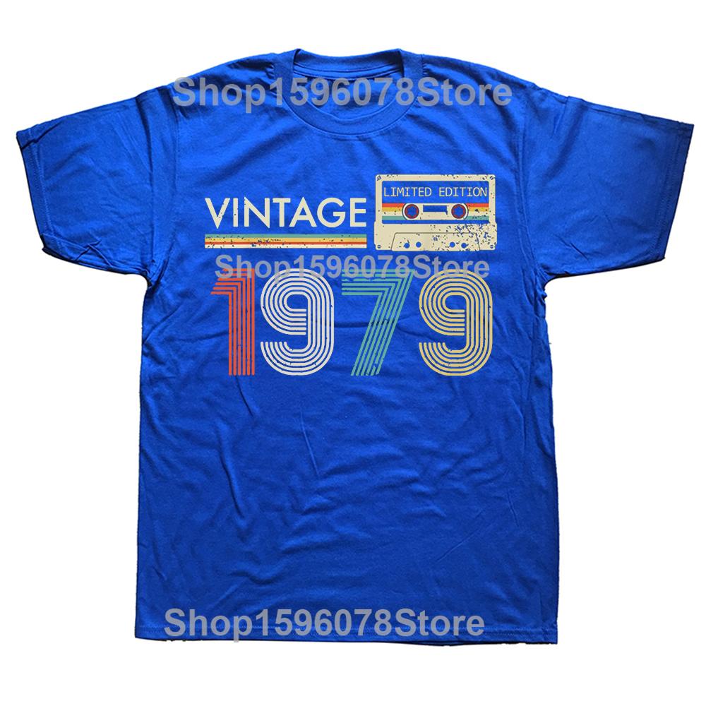 Vintage 1979 Limited Edition Birthday T Shirts Gifts Cotton Summer Tees Tops Mens Graphic Tshirt Clothing Oversized