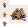 Bear Plush Keychain Wearing A Sweater And Carrying A Camera Design For Bag Accessories And Collectors Item