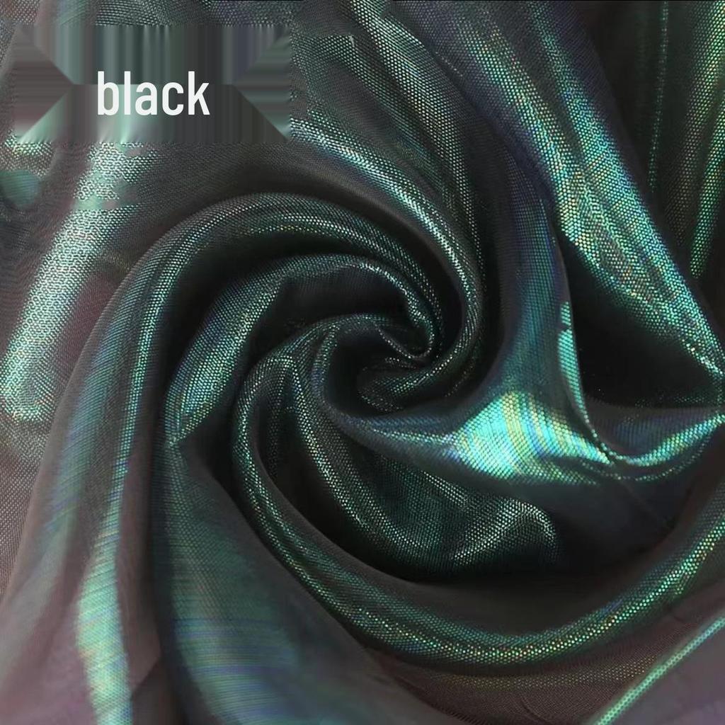 High-Density Iridescent Seven-Color Organza Fabric for Wedding and Stage Costumes