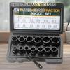 14Pcs Bolt & Nut Remover Set Steel Bolt Remover Damaged Extractor Tool Set with Solid Storage Case for Industrial