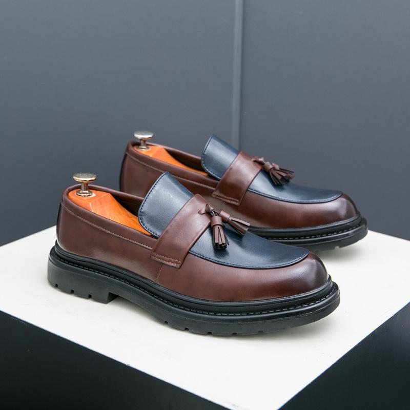 Men's Shoes Large Size Men's Loafers Four Seasons New Casual Shoes Business Leather Shoes Men's Foot Fringed Small Leather Shoes