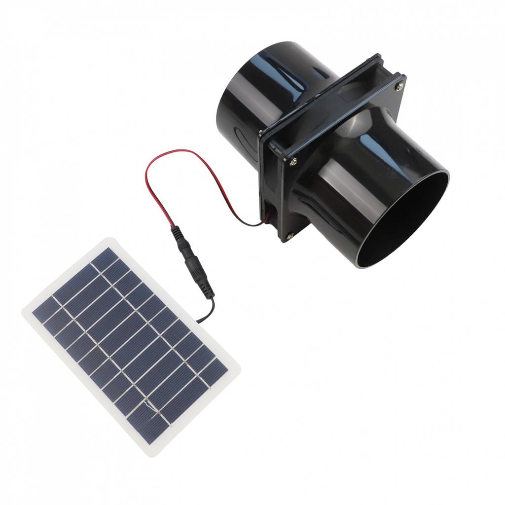 Ventilatore Rotondo per Condotti 12V Ventilatore di Scarico Solare Resistente alle Intemperie