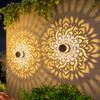 Solar Mandala Outdoor Garden Wall Light, Waterproof Decorative LED Lamp
