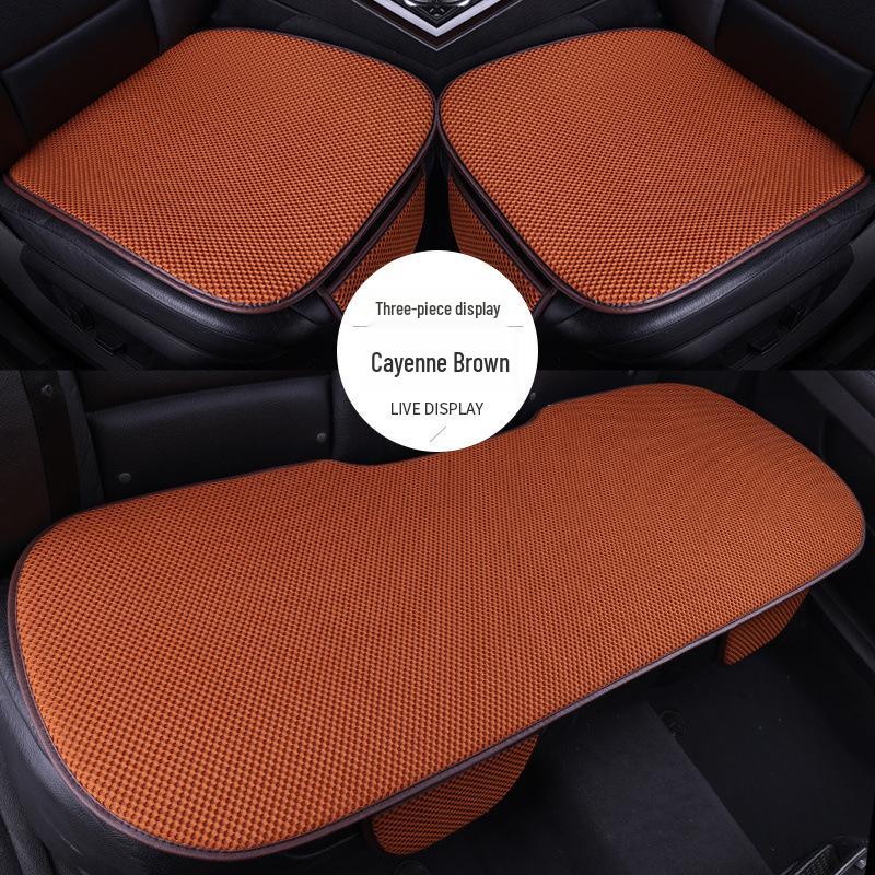 Ice Silk Summer Car Seat Cushion Set - Non-slip, Breathable, Universal for All Seasons
