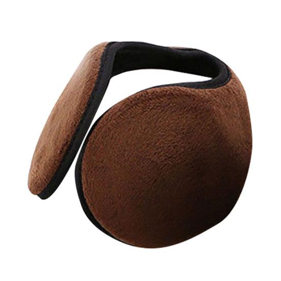 Men Winter Solid Color Plush Ear Muffs Earmuffs Warmer Behind the Head Band