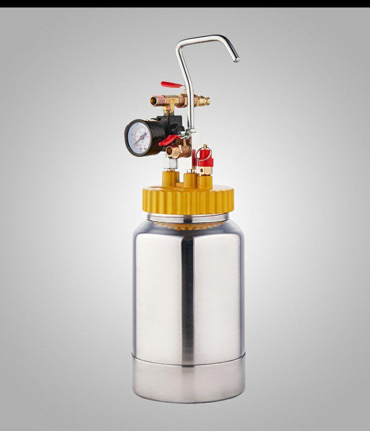 2L 6-Hole Spray Gun Pressure Pot for Latex Paint - Professional Sprayer Tool