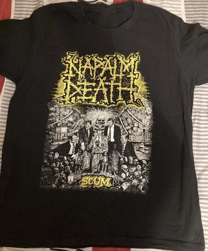 Napalm Death Band Scum Album Shirt Unisex Black Size S-5XL E1923 S