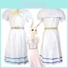 Haru Beastars Anime Cosplay Costume White Rabbit Fancy School Uniform Wig Suit