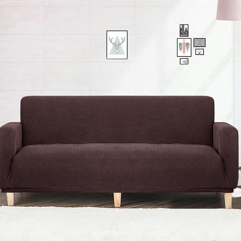 New High Elasticity Sofa Cover Fabric All Season Universal Knitted Sofa Cover Thickened Simple Solid Color Soft and Comfortable