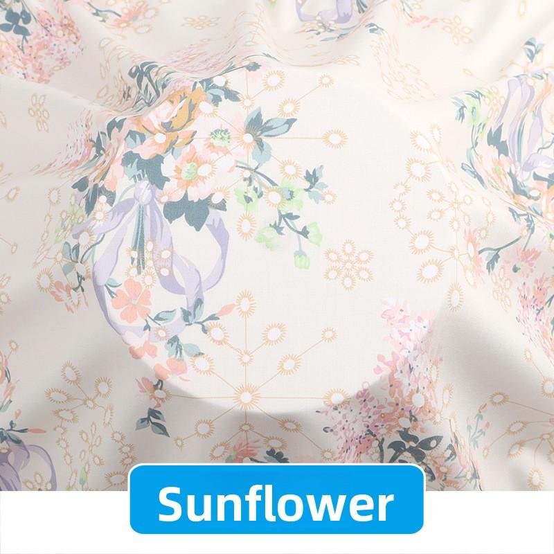 Artificial Cotton Silk Baby Summer Sleepwear Fabric Printed Baby Cotton Cloth Silk Fabric Lightweight Spring Summer