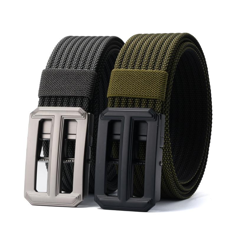 Men'S Belt Hot-Selling Automatic Buckle Durable Nylon Tactical Braided Belt Middle-Aged And Young Outdoor Belt Belt