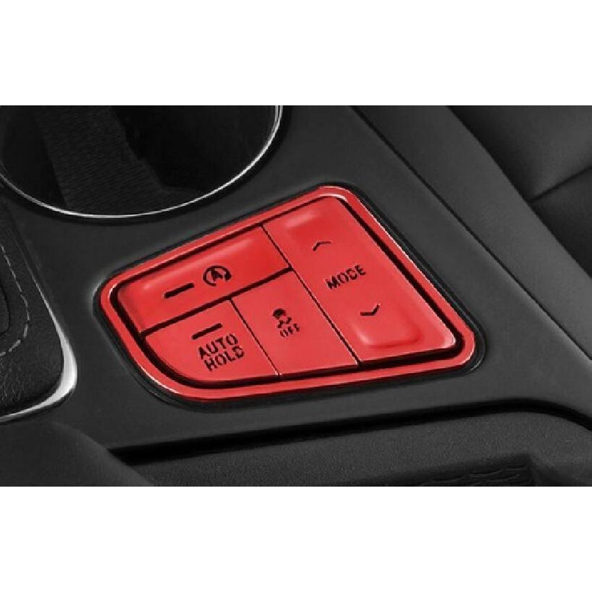 For Cadillac CT4 2020-2022 Red Aluminum Alloy Center Console Button Decoration