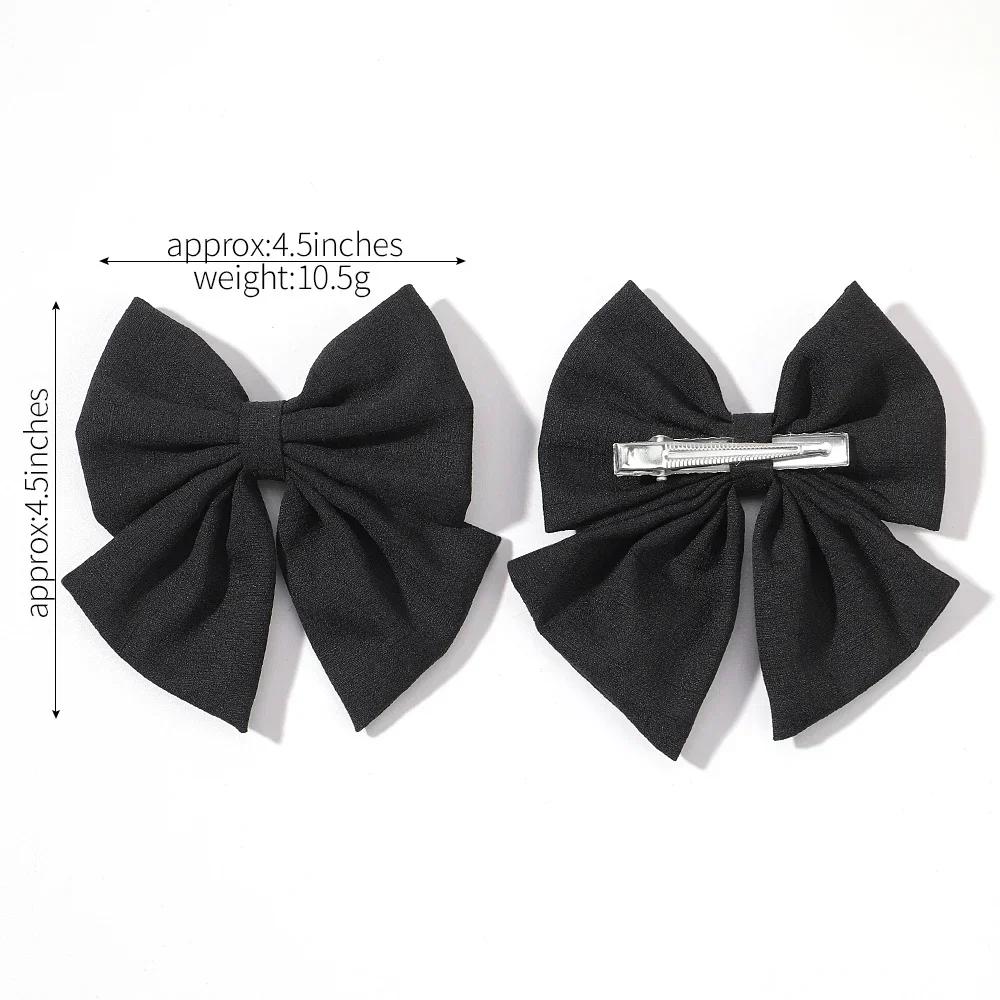 2pcs/set 4.5" Cheer Bow Hair Clip for Kids Lovely Grosgrain Ribbon Hairgripes Girls Delicate Bowknot HairPins Baby Headwear Set
