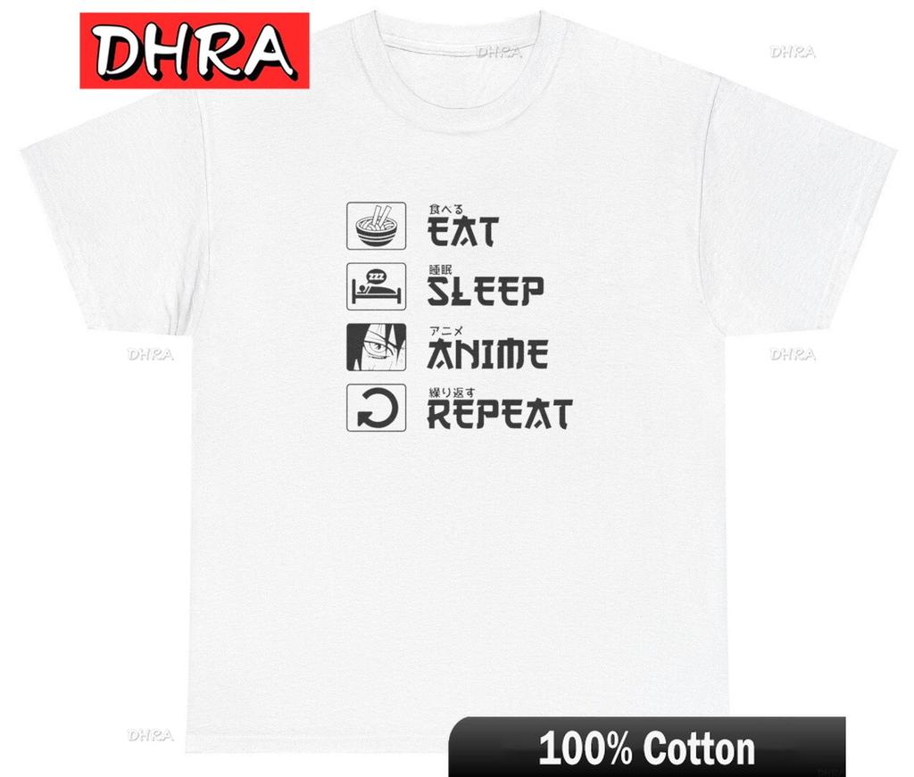 Eat Sleep Anime Repeat T Shirt Anime Lover Gift Fan Otaku Funny Meme Graphic Tee Comfy Tops Funny Vibes T Shirts Women TShirt