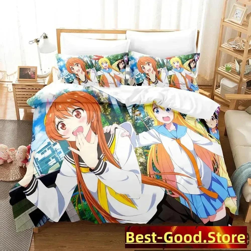 

3D Print Anime Nisekoi False Love Bedding Set Boys Girls Twin Queen King Size Duvet Cover Pillowcase Bed Boys Adult 70x133cm 2pcs
