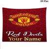 Manchester United F Custom Name Wall Tapestry Aesthetic Wall Hanging Printed Fabric Blanket Decorative Tapestries for Bedroom Living Room Home Decor