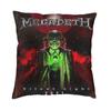 Megadeths Rock Band Square Pillow Case Home Decor Heavy Metal Band Cushions Throw Pillow For Living Room Double-Sided Printing