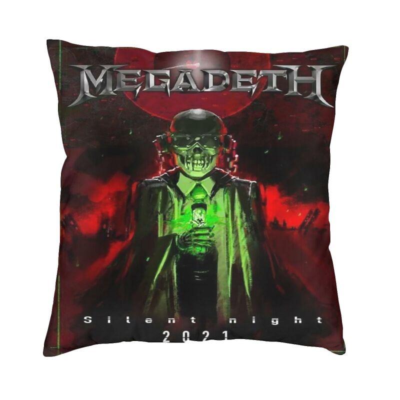 Megadeths Rock Band Square Pillow Case Home Decor Heavy Metal Band Cushions Throw Pillow For Living Room Double-Sided Printing