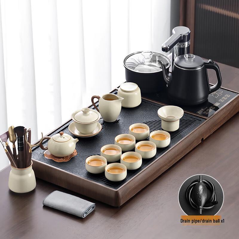 

Automatic Ceramic Kung Fu Tea Set with Integrated Kettle
