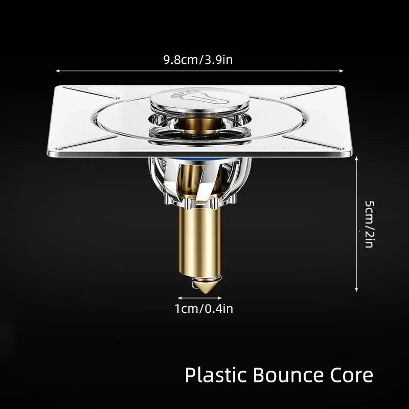 

Press-Bounce Sink Drain Filter Quick Release Pop-Up Stopper for Kitchen Bathroom Shower Drainage Odor Prevention Insect Barrier