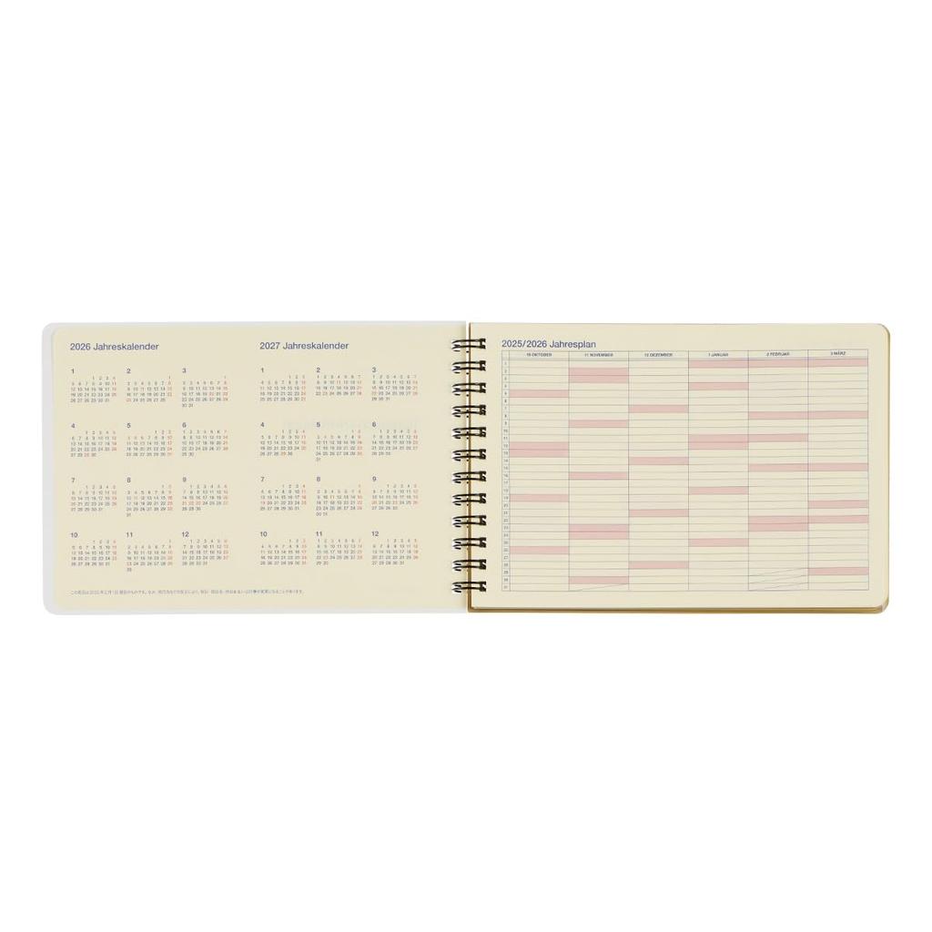 [Plánovač Delfonics edice 2026 / Začíná v říjnu 2025] Diář Rollbahn, Horizontální, Velký, Kniha měsíčního plánu (Světle modrá)