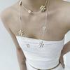 Flower Flower Necklace Adjustable Length Necklace Evening Party Necklace Alloy Texture Present for Fashion Enthusiasts