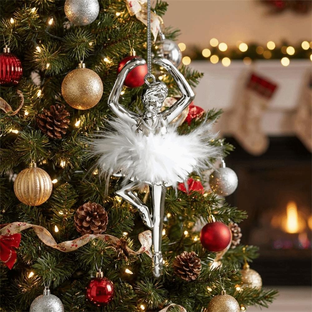 Plastic Xmas Tree Hanging Ornament DIY Christmas Festive Decor Scene Setup Props