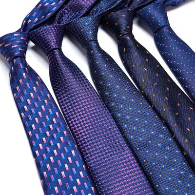 Plaid Polka Dot Tie Formal Wear Business Work Casual Tie Men