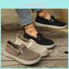 Womens Mesh Breathable Loafers With Thick Sole And One Step Slip On For Autumn Season