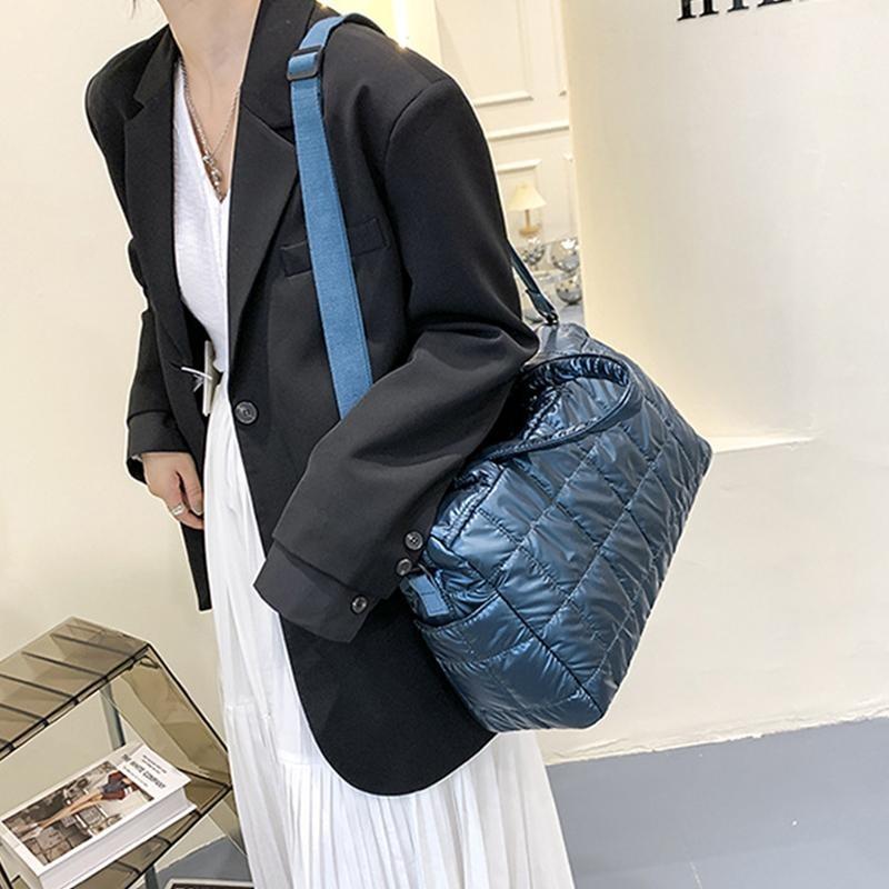 Luxury Space Pad Cotton Handbag Large Capacity Shoulder Bag Waterproof Nylon Bag Travel Down Crossbody Bag