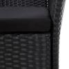 7 Piece Garden Dining Set Poly Rattan Black