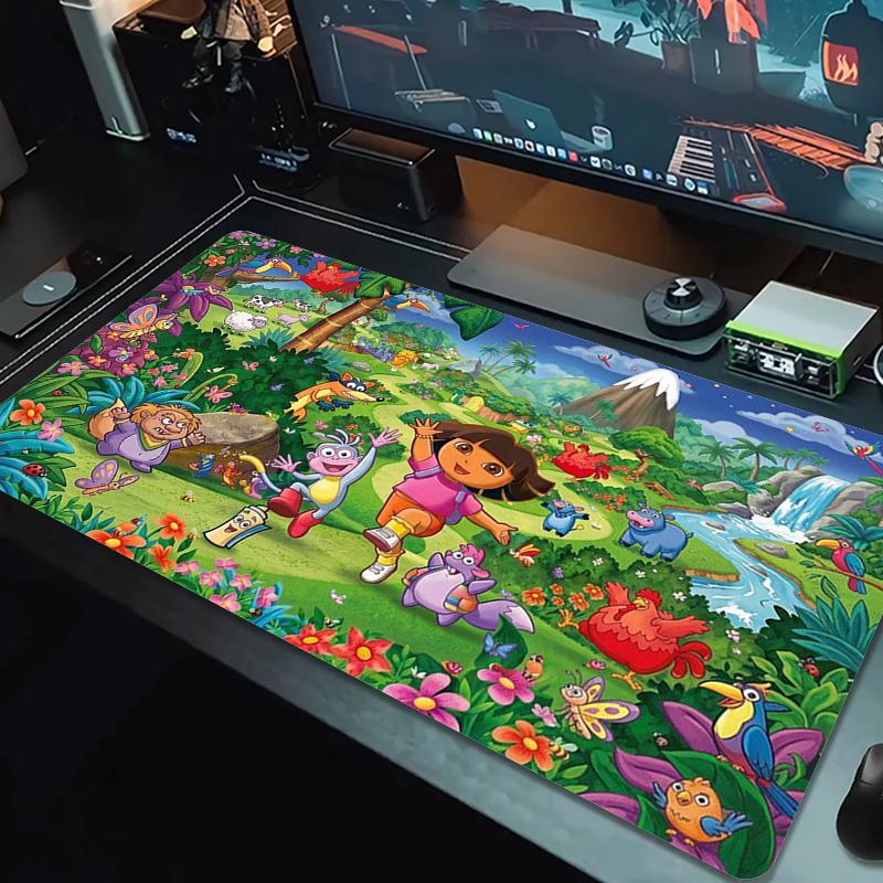 Explorer Dora Color Mouse Pad Large Gaming Table Cushion Non-slip Laptop Tablet Big Mousepad XXL Mat Mini PC Playmat With Lock edge