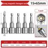 Hexagonal Magnetic Socket Head Self-Tapping Dovetail Screw Adapter for Steel Tile Drill and Air Wrench