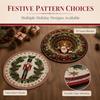 2D Flat Printed 3D Illusion Rug Santa Claus Xmas Home Decor Round Vortex Carpet  Indoor