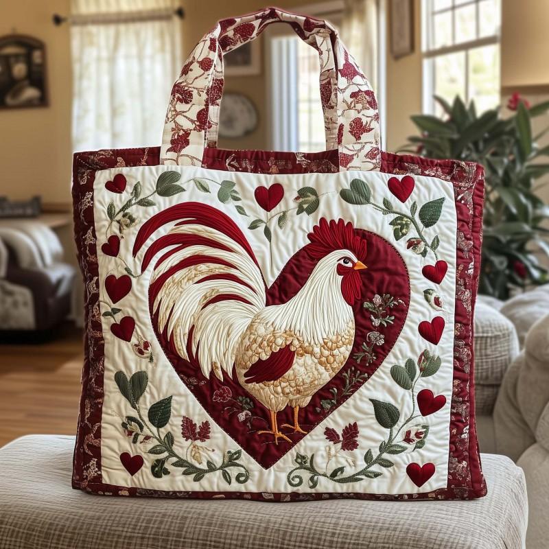 Chick Print Quilted Tote Bag Crossbody Medium Size Street Style Daily Use