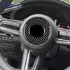 Real Soft Carbon Fiber Sticker For Mazda 3 Axela 2019-2025/CX-30 2020-2025/CX-50 2025-2025 Car Steering Wheel Center Trim