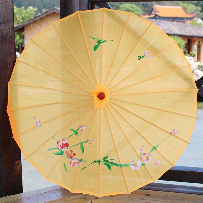 Ancient Style Silk Cloth Paper Umbrella for Dance and Cheongsam Performance - Decorative Craft Umbrella In Various Sizes for Adults and Kids
