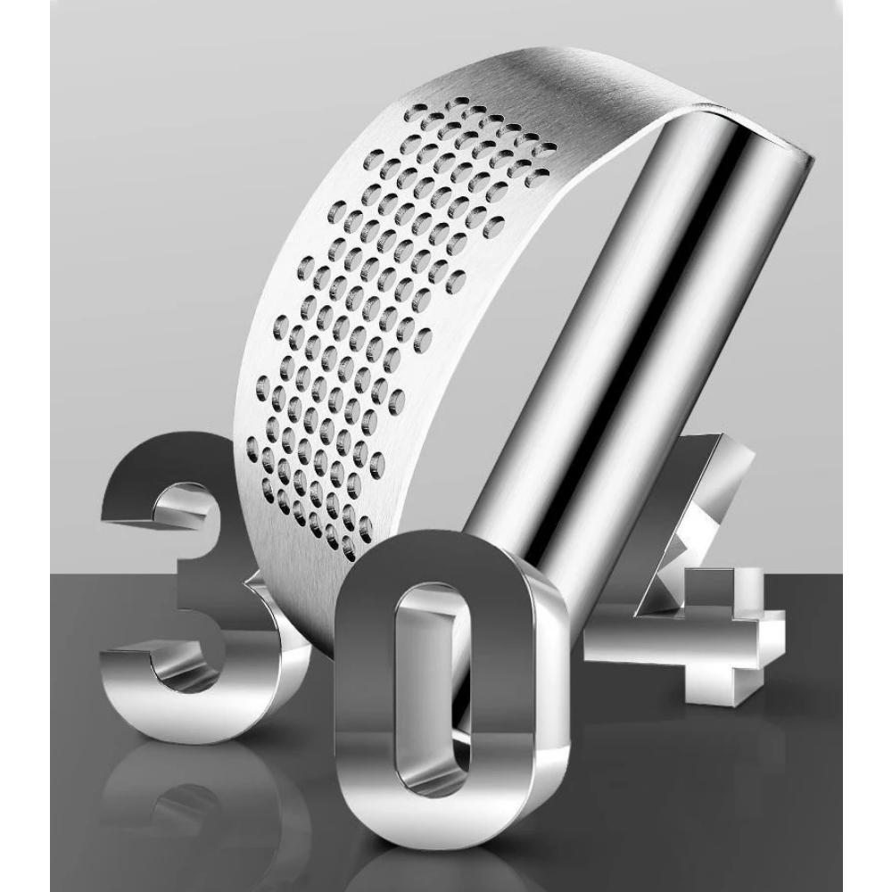 Presă de Usturoi din Oțel Inoxidabil Modernizată 2025, Squeezer Manual, Tocător Rocker pentru Usturoi și Ghimbir, Instrumente pentru Tăiat și Mărunțit Usturoi, Gadgeturi de Bucătărie