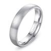 Tigrade 4/6/8mm Brushed Simple Silver/Black Color Titanium Ring Men Minimalist Wedding Band Engagement Rings Women Male Jewelry