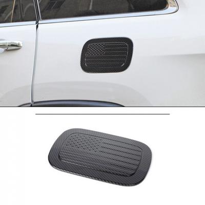 Door Gas Cap Fuel Tank Cover Trim For Jeep Grand Cherokee 2011- Carbon Fiber