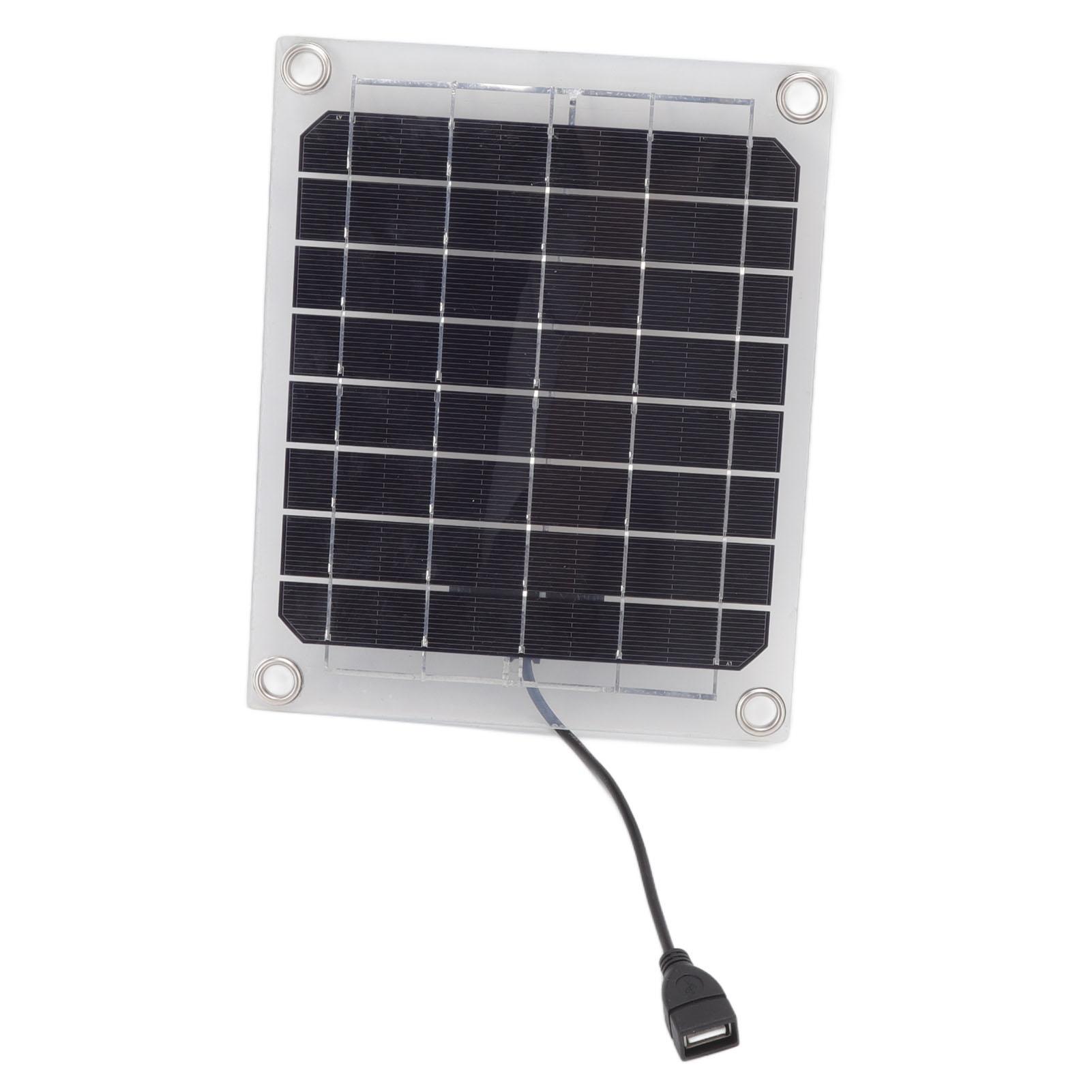 

Solar Panel 10W USB Output Transparent Design Double Sided Power Generation Solar Panel for Outdoor Travel