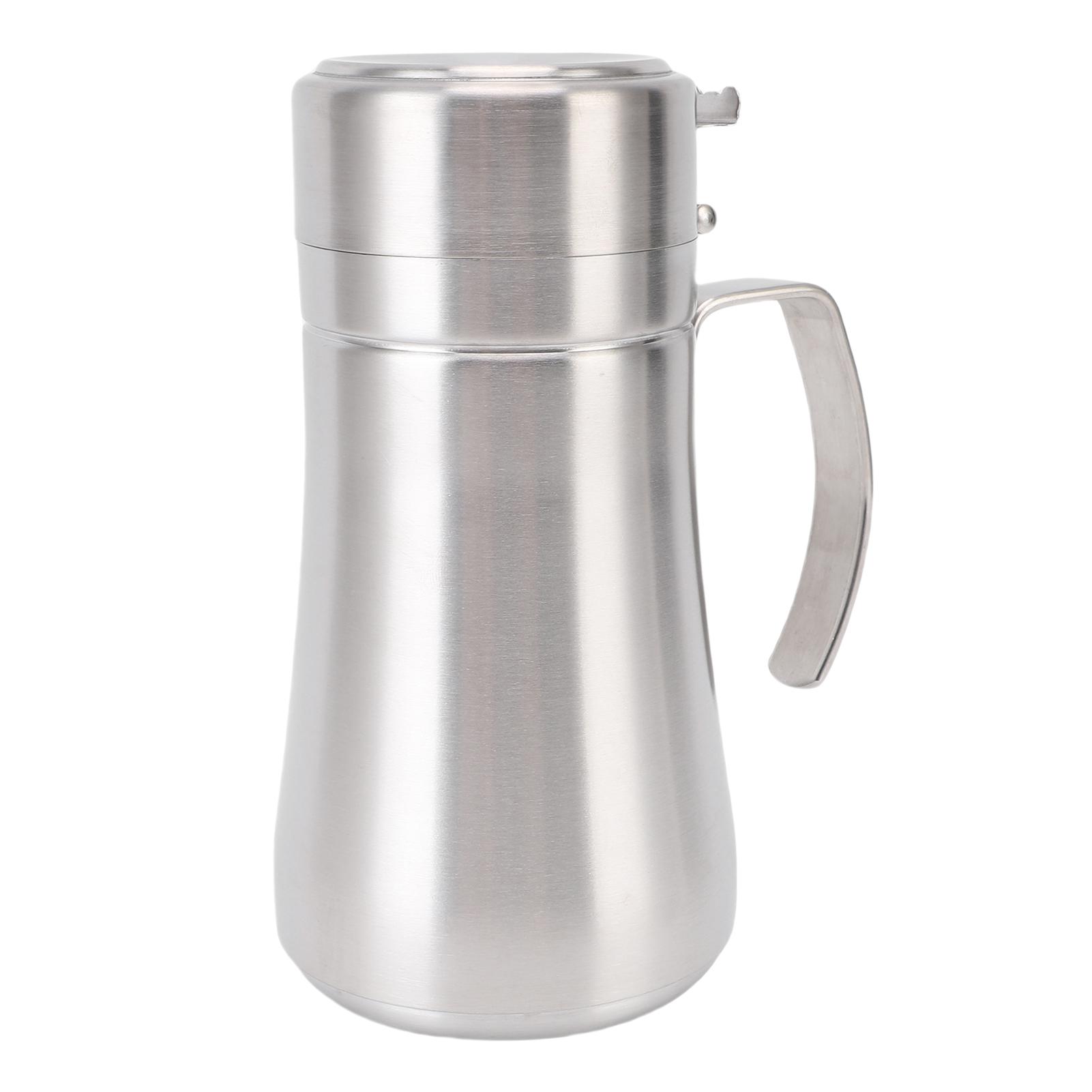 Stainless Steel Olive Oil Dispenser Bottle Vinegar Can Pot Leakproof Oil Container with Lid for Kitchen Cooking BBQ