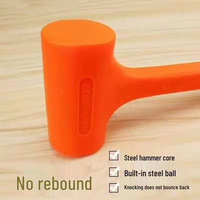 Multifunctional Non-Rebound Rubber Handle Hammer for Wood Floor Installation and Woodworking