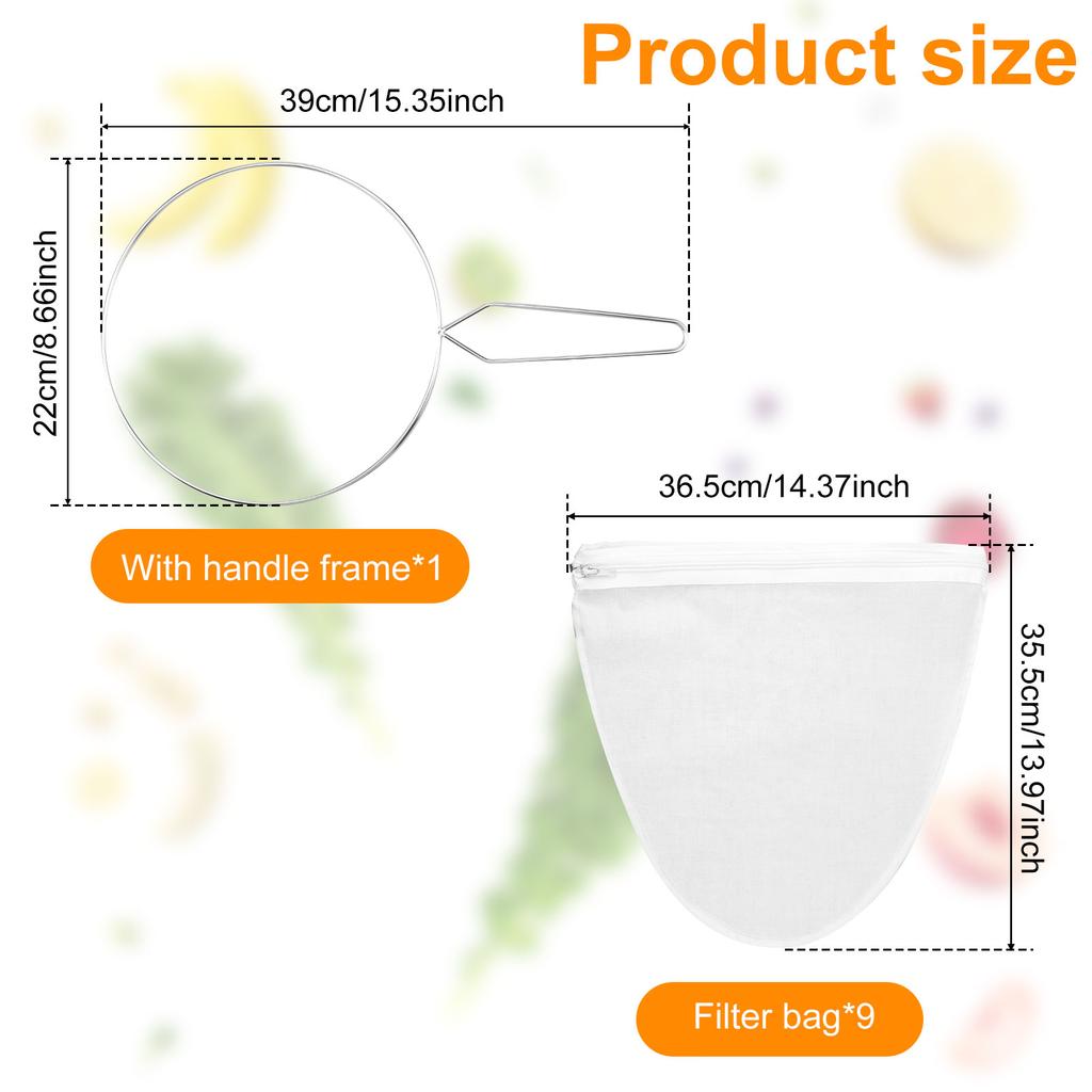 6 bis 30 Stück Sojamilch Weinfilterbeutel Nussmilchbeutel Tee Öl Joghurt Filternetz Mesh Küche Lebensmittel Wiederverwendbare Nylonfilterbeutel Sieb