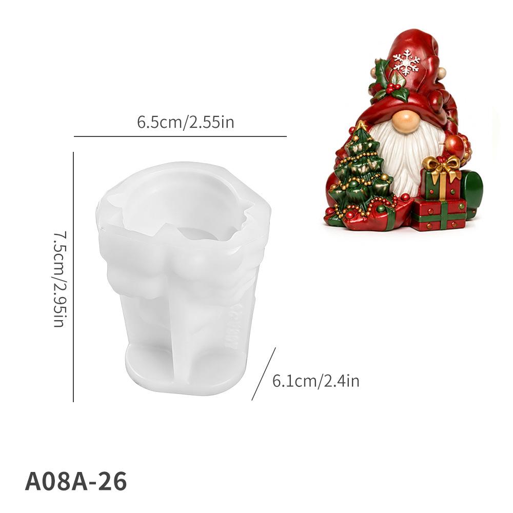 Christmas Animal 3D Silicone Mold Food-Grade for Plaster Aromatherapy Resin DIY Craft Christmas