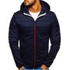 Men Hoodies Casual Hoodies for Men with Zip Pockets Full Zip Long Sleeve Sweatshirt Sports Hooded Jacket
