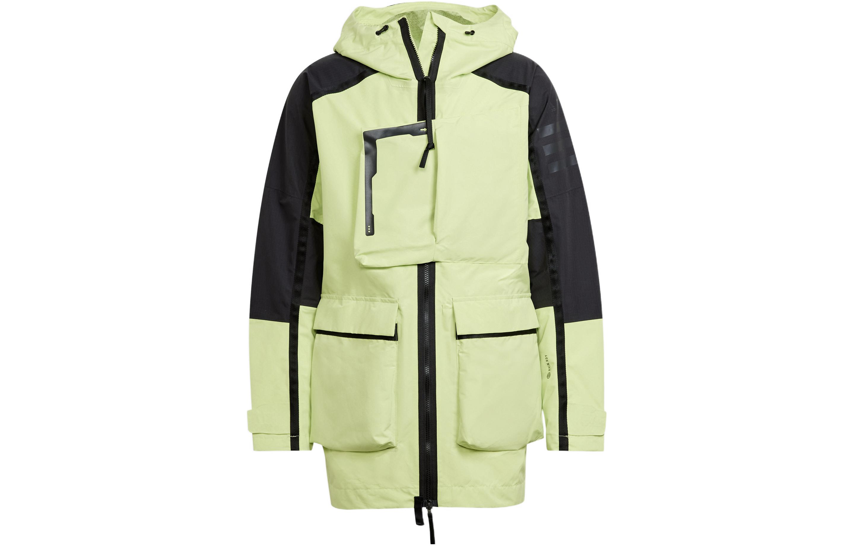 Adidas Jackets Men s Green Hooded Moderate Workwear H48578 L